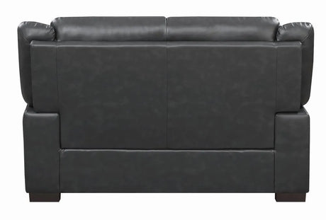 Arabella Gray Pillow Top Upholstered Loveseat by Coaster at Eve Furniture