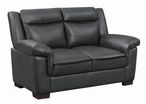 Arabella Gray Pillow Top Upholstered Loveseat by Coaster at Eve Furniture