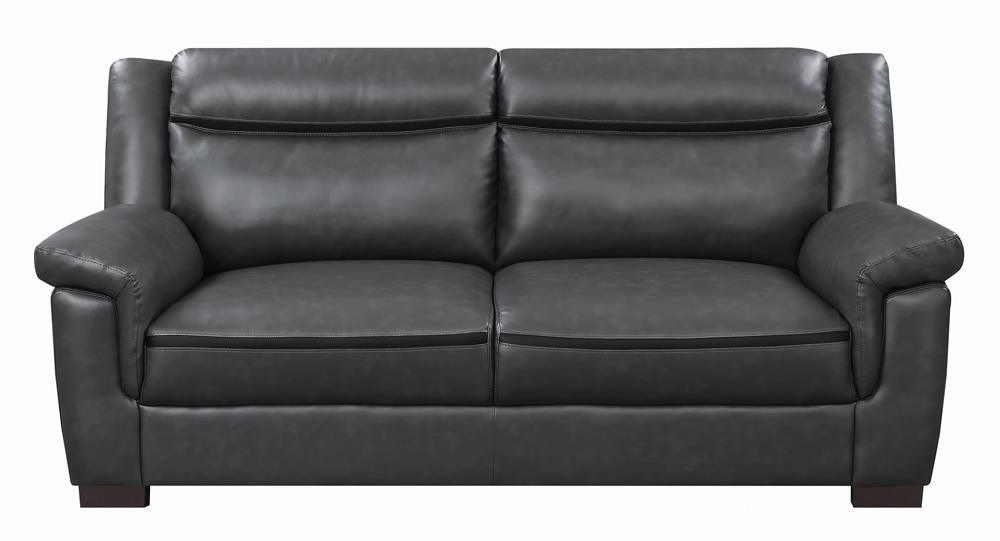 Arabella Gray Pillow Top Upholstered Sofa by Coaster at Eve Furniture