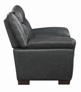 Arabella Gray Upholstered Pillow Top Arm Living Room Set by Coaster at Eve Furniture