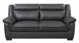 Arabella Gray Upholstered Pillow Top Arm Living Room Set by Coaster at Eve Furniture
