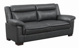 Arabella Gray Upholstered Pillow Top Arm Living Room Set by Coaster at Eve Furniture
