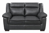 Arabella Gray Upholstered Pillow Top Arm Living Room Set by Coaster at Eve Furniture