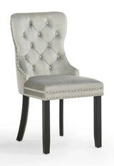 Arabella Light Gray Velvet Accent Chair, Set of 2 by Crown Mark at Eve Furniture