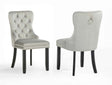 Arabella Light Gray Velvet Accent Chair, Set of 2 by Crown Mark at Eve Furniture