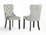 Arabella Light Gray Velvet Accent Chair, Set of 2 by Crown Mark at Eve Furniture