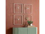 Arabello White/Gold Wall Art (Set Of 4) by Crestview at Eve Furniture