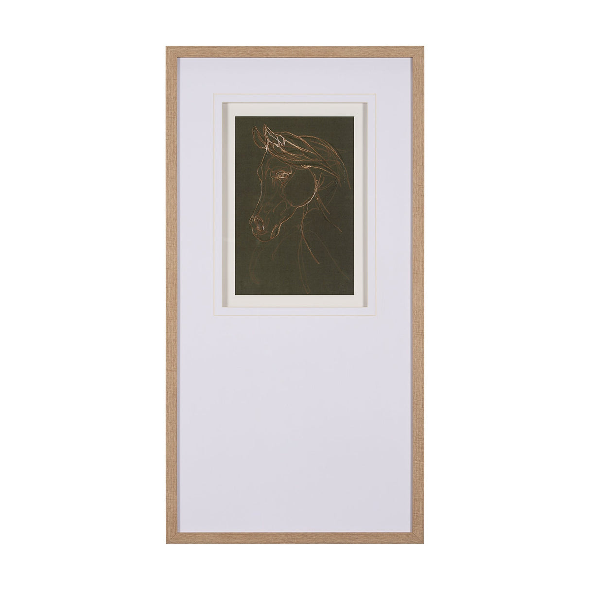 Arabian Horse III Olive by Mercana Studio Hand Embellished Framed Art Print Matted under Glass by Mercana at Eve Furniture