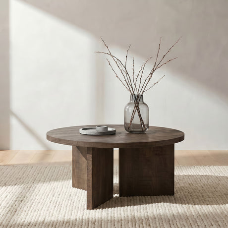 Aragon Dark Rustic Mango Coffee Table by Coaster at Eve Furniture
