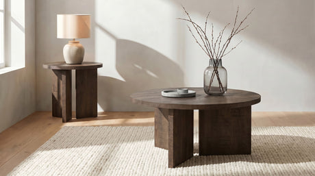 Aragon Dark Rustic Mango End Table by Coaster at Eve Furniture