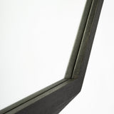 Aramis I 32" Octagon Black Wood Frame Wall Mirror by Mercana at Eve Furniture