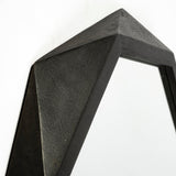 Aramis I Octagon Black Wood Frame Wall Mirror by Mercana at Eve Furniture