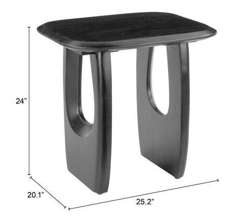 Arasan Black Accent Table by Zuomod at Eve Furniture