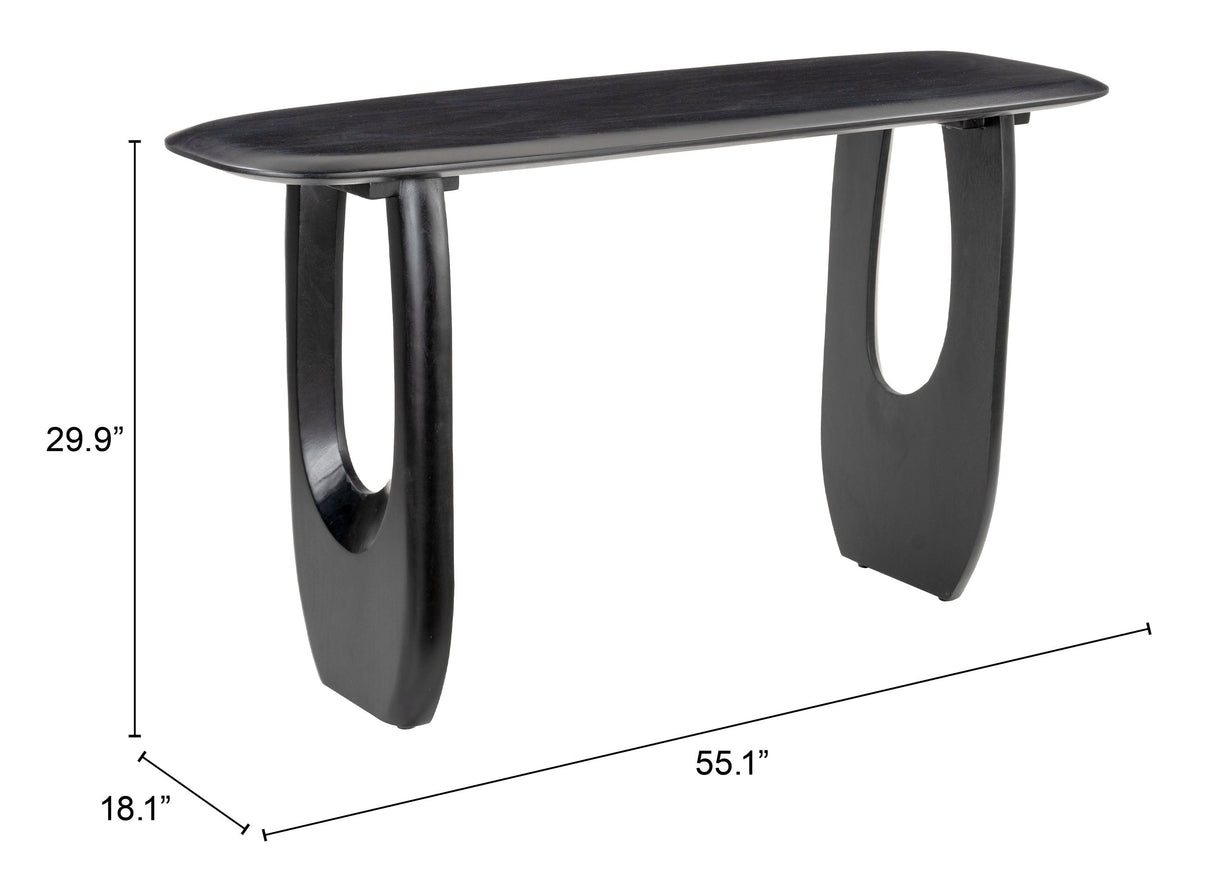 Arasan Black Console Table by Zuomod at Eve Furniture