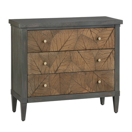 Arbor Gray/Brown Three-Drawer Chest by Crestview at Eve Furniture