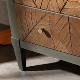 Arbor Gray/Brown Three-Drawer Chest by Crestview at Eve Furniture