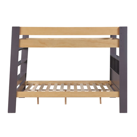 Arbor Plum and Natural Full/Full Bunk Bed by Homelegance at Eve Furniture