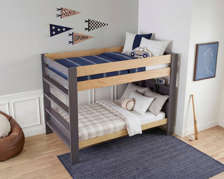 Arbor Plum and Natural Full/Full Bunk Bed by Homelegance at Eve Furniture