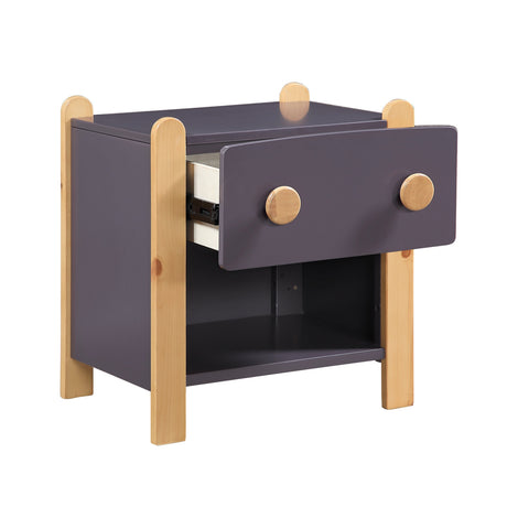 Arbor Plum and Natural Nightstand by Homelegance at Eve Furniture