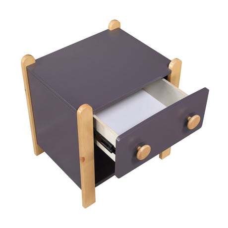 Arbor Plum and Natural Nightstand by Homelegance at Eve Furniture