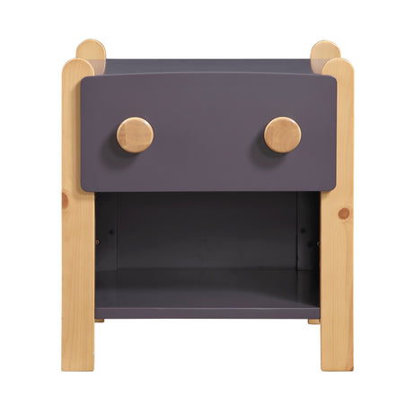 Arbor Plum and Natural Nightstand by Homelegance at Eve Furniture
