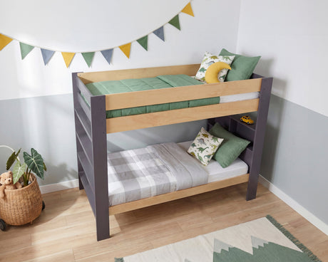 Arbor Plum and Natural Twin/Twin Bunk Bed by Homelegance at Eve Furniture