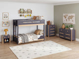 Arbor Plum and Natural Twin/Twin Bunk Bed by Homelegance at Eve Furniture