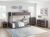 Arbor Plum and Natural Twin/Twin Bunk Bed by Homelegance at Eve Furniture