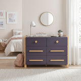 Arbor Plum and Natural Twin/Twin Bunk Bed by Homelegance at Eve Furniture