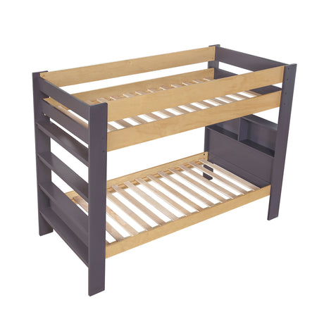 Arbor Plum and Natural Twin/Twin Bunk Bed by Homelegance at Eve Furniture