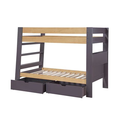 Arbor Plum and Natural Twin/Twin Bunk Bed by Homelegance at Eve Furniture