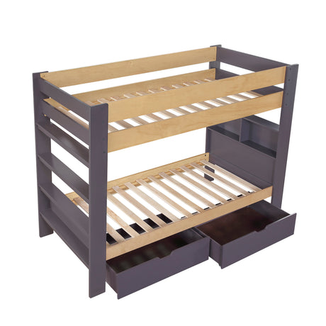 Arbor Plum and Natural Twin/Twin Bunk Bed by Homelegance at Eve Furniture