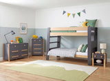 Arbor Plum and Natural Twin/Twin Bunk Bed by Homelegance at Eve Furniture