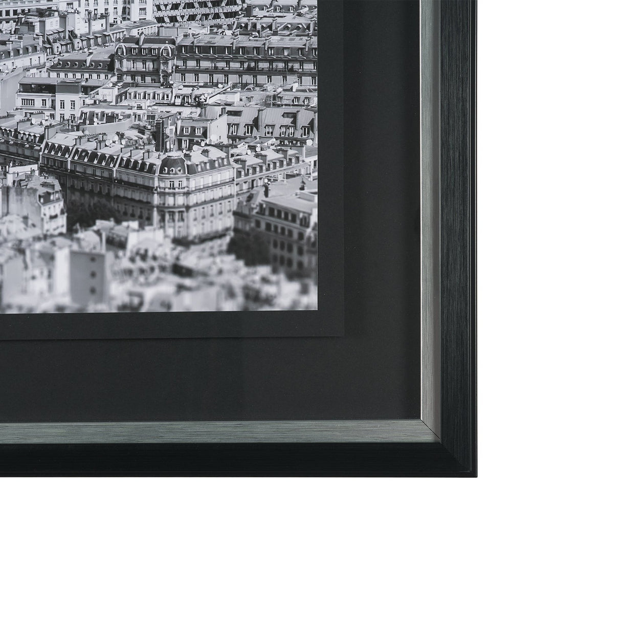 Arc de Triomphe- by Richard Silver Textured Framed Art Print Matted under Glass by Mercana at Eve Furniture