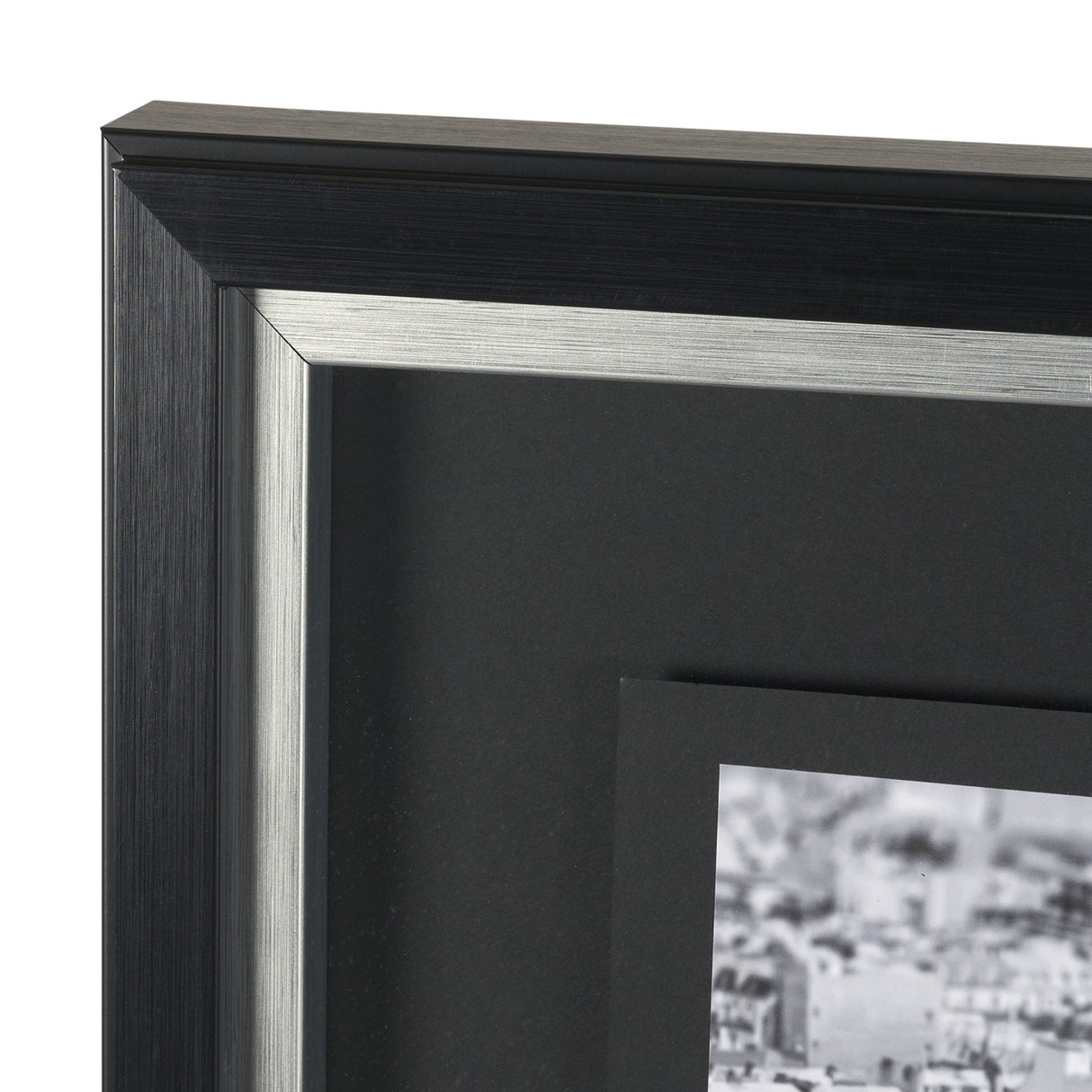 Arc de Triomphe- by Richard Silver Textured Framed Art Print Matted under Glass by Mercana at Eve Furniture