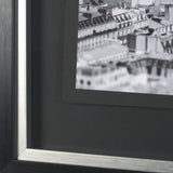 Arc de Triomphe- by Richard Silver Textured Framed Art Print Matted under Glass by Mercana at Eve Furniture