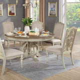 Arcadia Antique White/Ivory 7-Piece Dining Room Set by Furniture of America at Eve Furniture