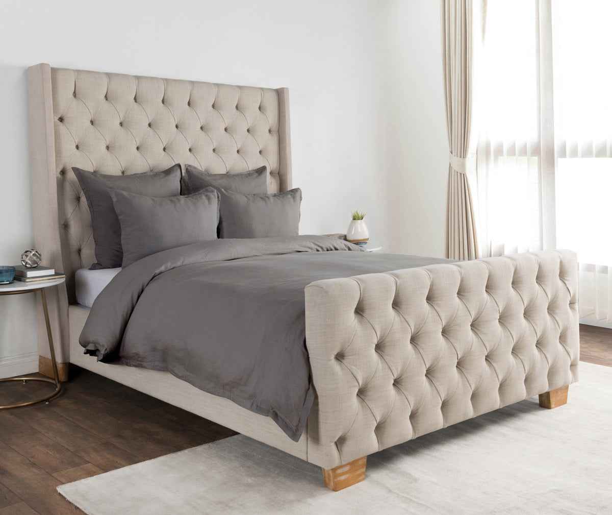 Arcadia Charcoal Duvet Cover by Classic Home at Eve Furniture