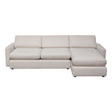 Arcadia Cream 2pc Reversible Chaise Sectional by Diamond Sofa at Eve Furniture