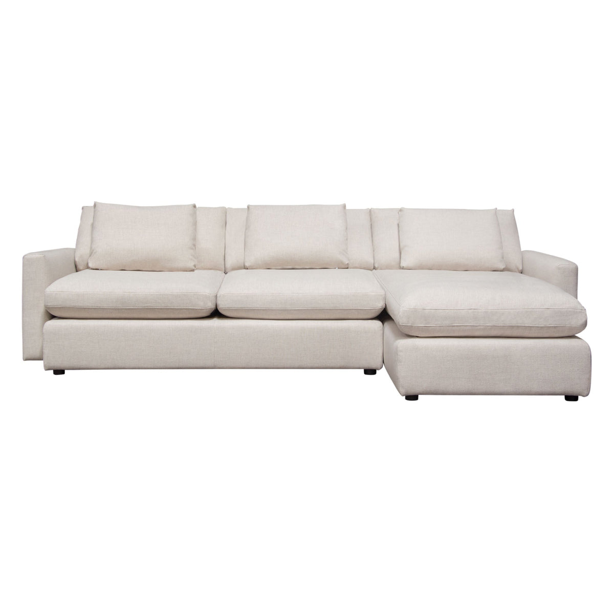 Arcadia Cream 2pc Reversible Chaise Sectional by Diamond Sofa at Eve Furniture