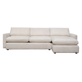 Arcadia Cream 2pc Reversible Chaise Sectional by Diamond Sofa at Eve Furniture