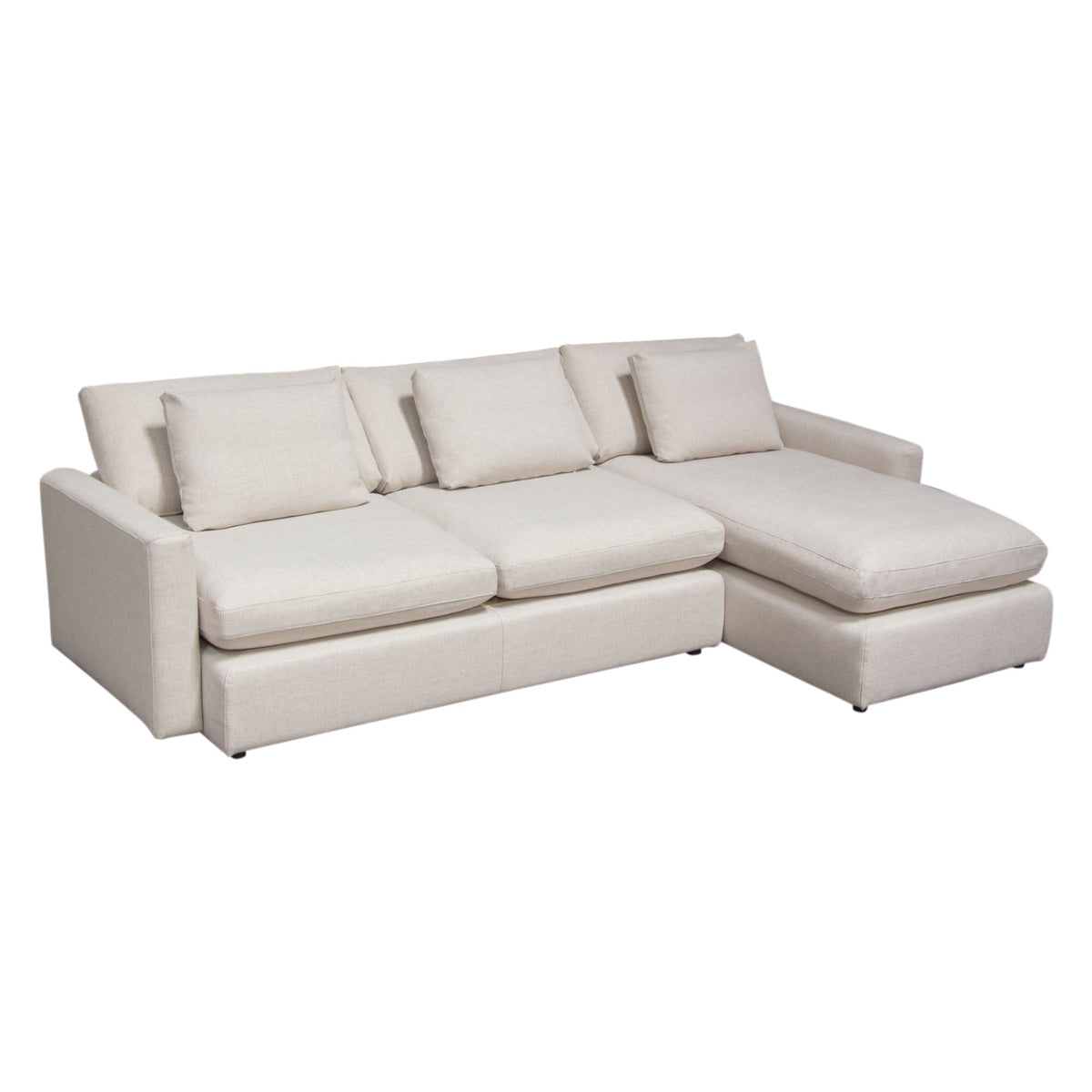 Arcadia Cream 2pc Reversible Chaise Sectional by Diamond Sofa at Eve Furniture