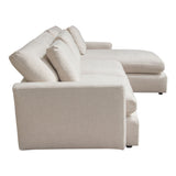 Arcadia Cream 2pc Reversible Chaise Sectional by Diamond Sofa at Eve Furniture