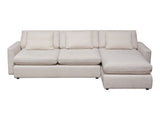 Arcadia Cream 2pc Reversible Chaise Sectional by Diamond Sofa at Eve Furniture