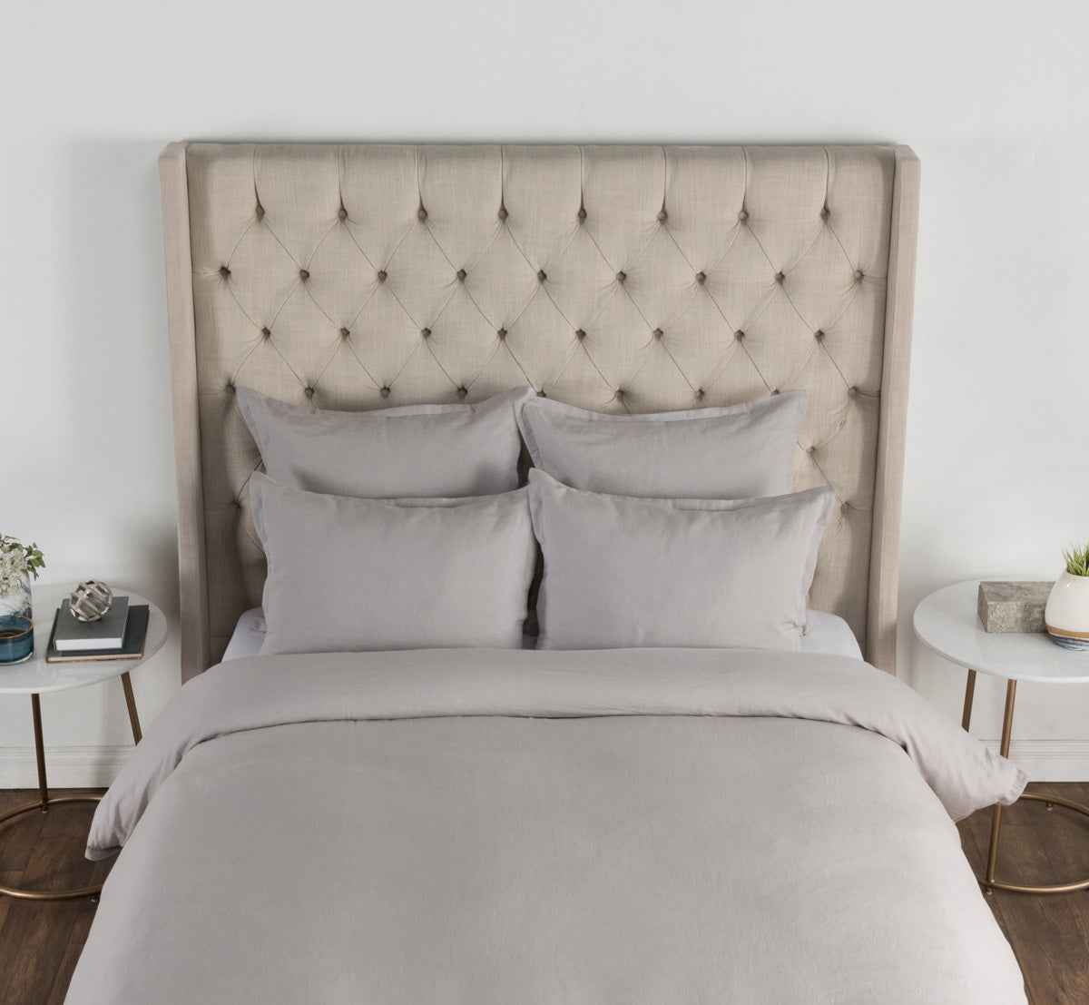 Arcadia Dove Gray Duvet Cover by Classic Home at Eve Furniture