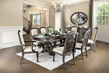 Arcadia Rustic Natural Tone/Ivory 9 Pc Extendable Dining Table Set by Furniture of America at Eve Furniture