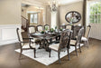 Arcadia Rustic Natural Tone/Ivory 9 Pc Extendable Dining Table Set by Furniture of America at Eve Furniture