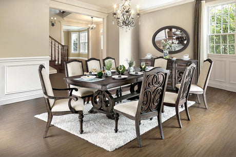 Arcadia Rustic Natural Tone/Ivory Arm Chair by Furniture of America at Eve Furniture