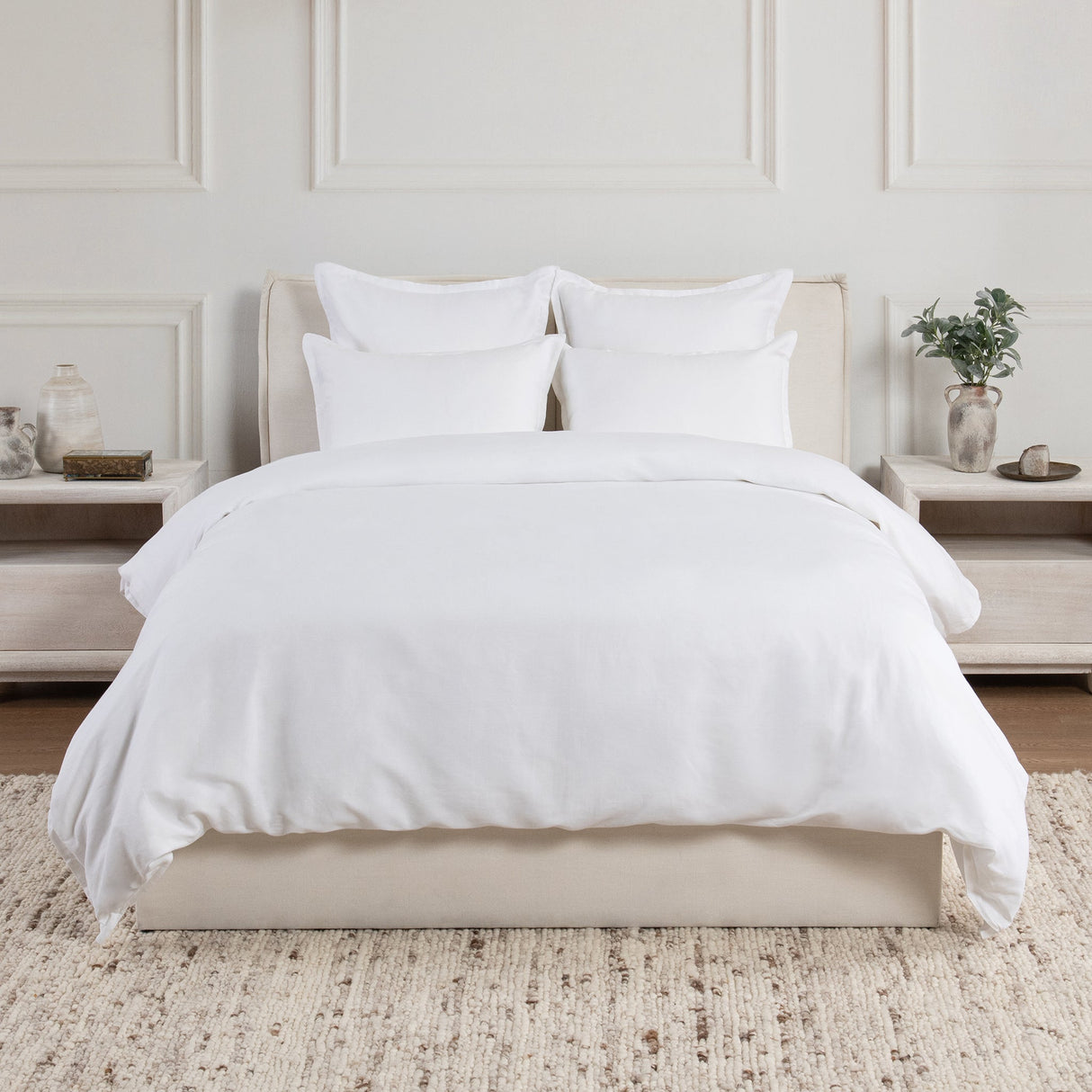 Arcadia White Duvet Cover by Classic Home at Eve Furniture