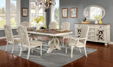 Arcadia Antique White Arm Chair by Furniture of America at Eve Furniture